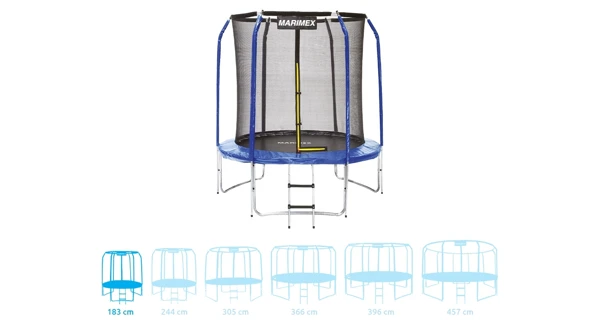 Trampolína Marimex Standard 183 cm + vnútorná ochranná sieť + schodíky ZADARMO
