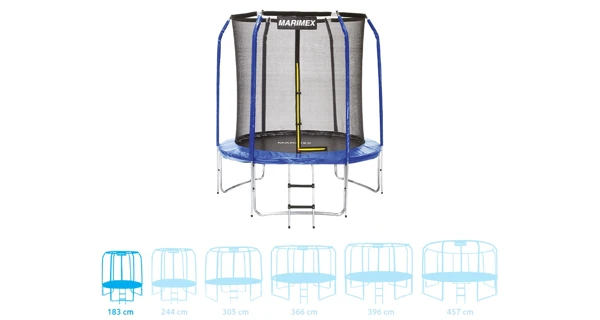 Trampolína Marimex Štandard 183 cm + vnútorná ochranná sieť + schodíky ZADARMO-Poškodený obal