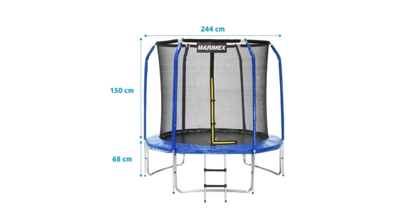 Trampolína Marimex Standard 244 cm + ochranná sieť + schodíky ZADARMO