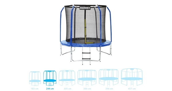 Trampolína Marimex Standard 244 cm + ochranná sieť + schodíky ZADARMO