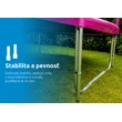 Trampolína Marimex Standard 244 cm ružová + ochranná sieť + rebrík ZADARMO