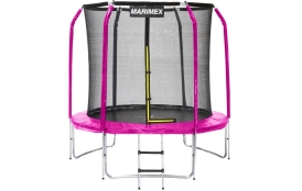 Trampolína Marimex Standard 244 cm ružová + ochranná sieť + rebrík ZADARMO