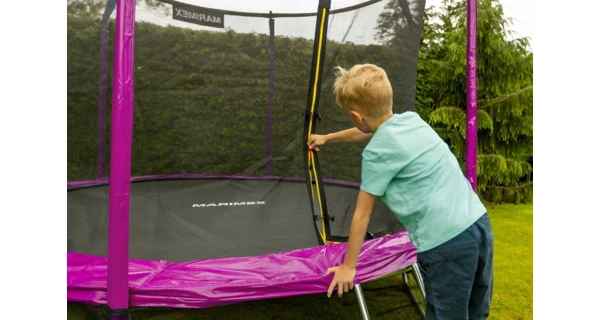 Trampolína Marimex Standard 244 cm ružová + ochranná sieť + rebrík ZADARMO