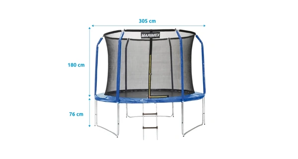 Trampolína Marimex Standard 305 cm + vnútorná ochranná sieť + schodíky ZADARMO