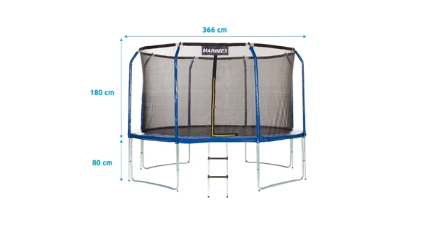 Trampolína Marimex Standard 366 cm + vnútorná ochranná sieť + schodíky ZADARMO