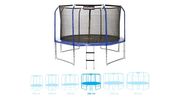 Trampolína Marimex Standard 366 cm + vnútorná ochranná sieť + schodíky ZADARMO