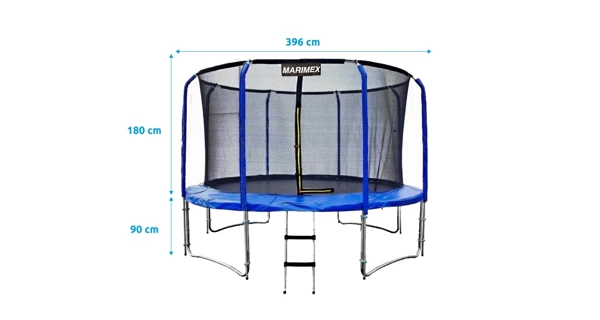 Trampolína Marimex Standard 396 cm + vnútorná ochranná sieť + rebrík ZADARMO
