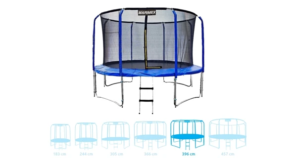 Trampolína Marimex Standard 396 cm + vnútorná ochranná sieť + rebrík ZADARMO