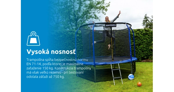 Trampolína Marimex Standard 457 cm + vnútorná ochranná sieť + rebrík ZADARMO