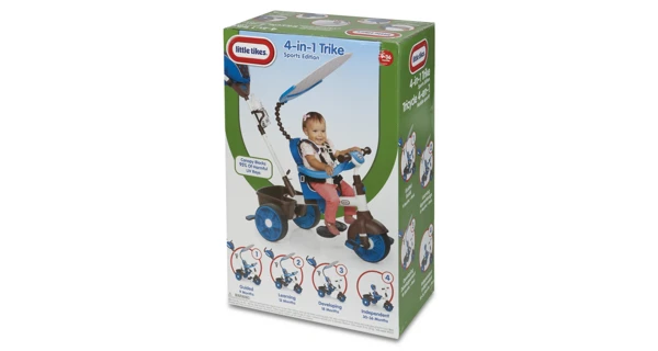 Trojkolka 4v1 Šport - modrá/biela