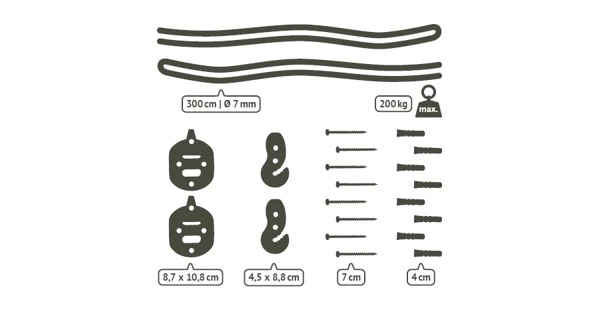 Uchytenie hojdacej siete La Siesta CasaMount, čierne