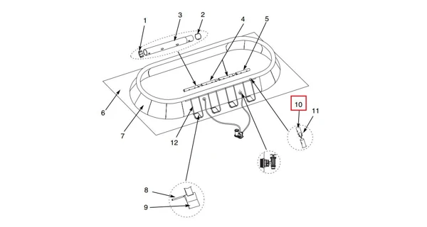 Náhradný diel k bazénu Tampa ovál 5.5m, 6.1m, 7.3m