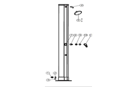 Ventil kohútika solárnej sprchy UNO 40 l hliníkové