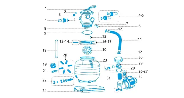Ventil vypúšťací komplet filtrácie ProStar Profi, ProfiStar a ProStar 3