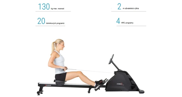 Veslársky trenažér HAMMER Rower Cobra XTR Plus II