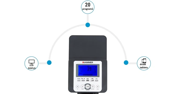 Veslársky trenažér HAMMER Rower Cobra XTR Plus II