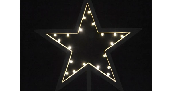 Vianočná hviezda stojacia 20 LED - zlatá