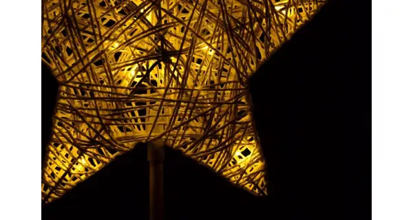 Vianočná stojacia hviezda 10 LED - zlatá