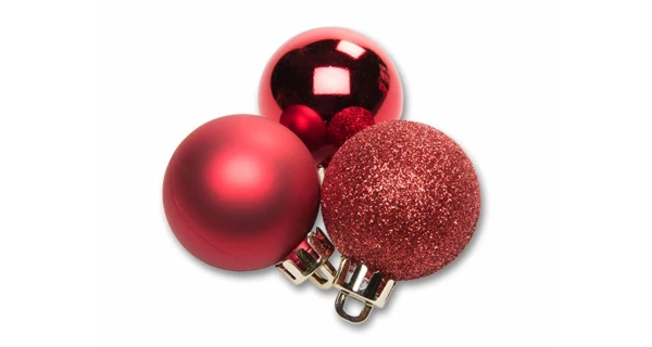 Vianočné gule 4 cm - červená