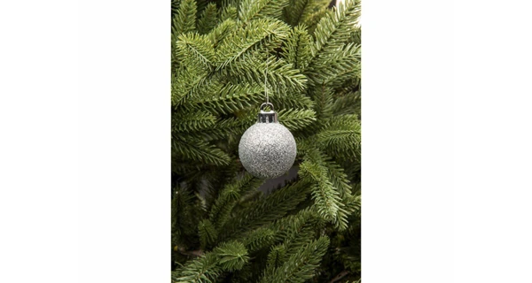 Vianočné gule 4 cm - strieborné