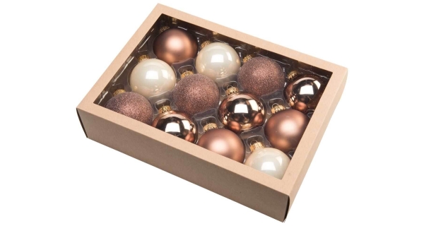 Vianočné gule 6,5 cm - severský set