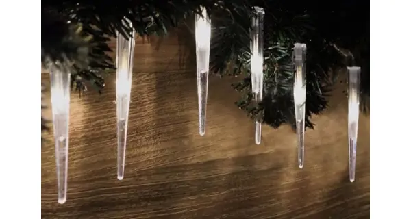 Vianočné osvetlenie  - Cencúle LED - studená biela