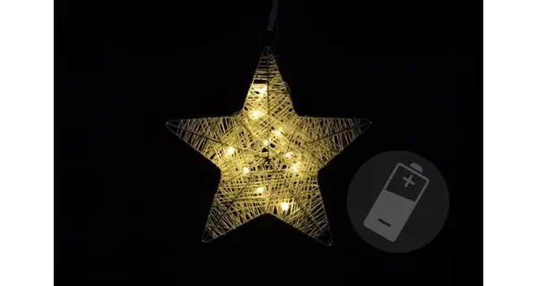 Vianočné osvetlenie  - Hviezda vianočná LED 25 cm