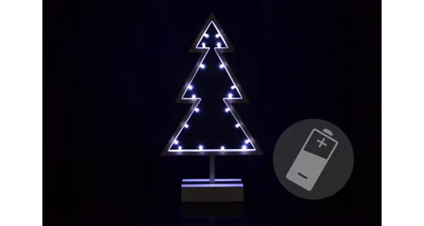 Vianočné osvetlenie  - stromček LED - studená biela- 38cm