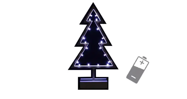 Vianočné osvetlenie  - stromček LED - studená biela- 38cm