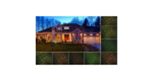 Vianočný laserový projektor  - zelená, červená, 8 efektov s časovačom