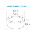Vírivý bazén MSPA Starry C-ST061 + Solárna sprcha UNO 40