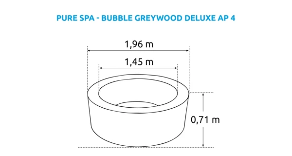 Vírivý bazén Pure Spa - Bubble Greywood Deluxe AP 4 + výhodný set príslušenstva