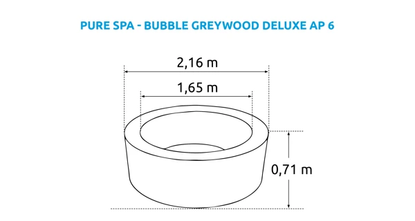 Vírivý bazén Pure Spa - Bubble Greywood Deluxe AP 6 + výhodný set príslušenstva