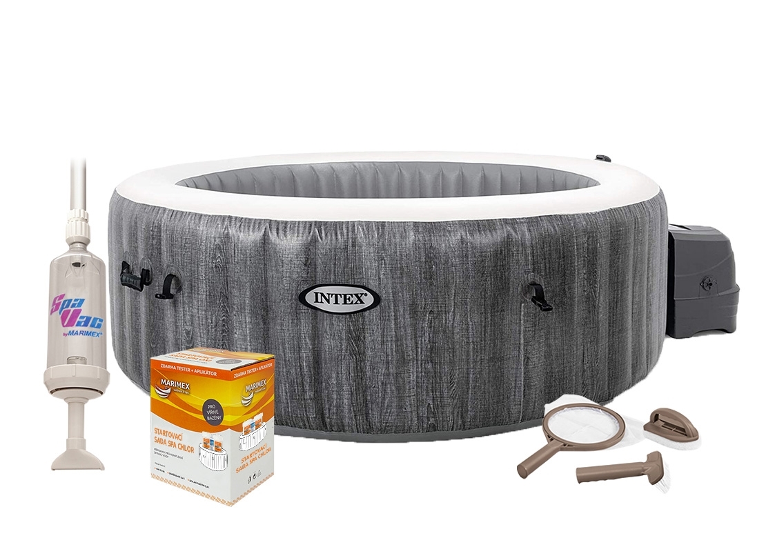 Intex | Vírivý bazén Pure Spa - Bubble Greywood Deluxe AP 6 + výhodný set príslušenstva | 19900146