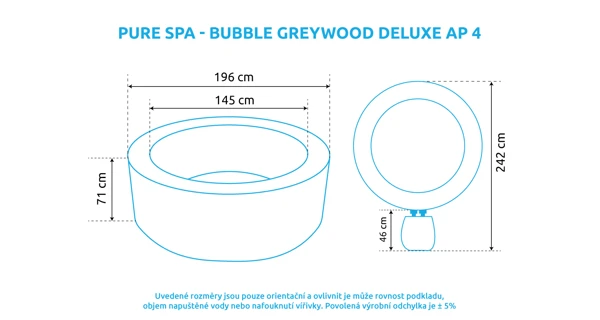 Vírivý bazén Pure Spa - Bubble Greywood Deluxe NP 4