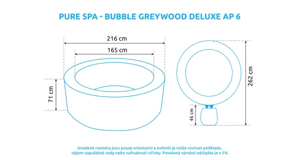 Vírivý bazén Pure Spa - Bubble Greywood Deluxe NP 6
