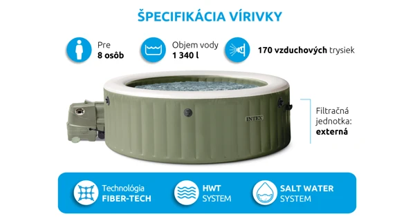 Vírivý bazén Pure Spa Bubble HWS 8 NP