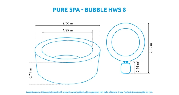 Vírivý bazén Pure Spa Bubble HWS 8 NP