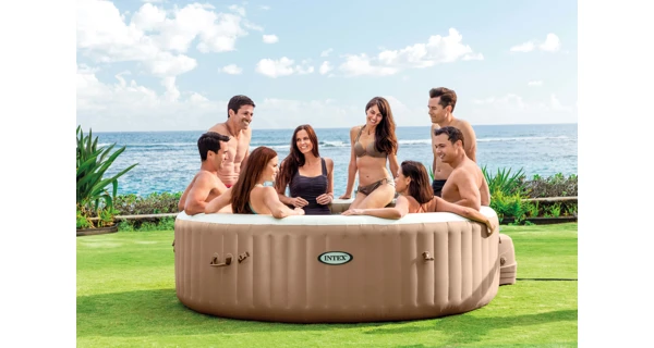 Vírivý bazén Pure Spa Bubble HWS 8 NP + Solárna sprcha UNO 35 l hliníková s LED svetlom