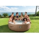 Vírivý bazén Pure Spa Bubble HWS 8 NP + Solárna sprcha UNO 35 l hliníková s LED svetlom