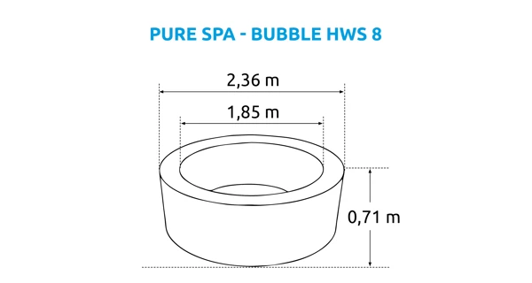 Vírivý bazén Pure Spa Bubble HWS 8 NP + výhodný set príslušenstva