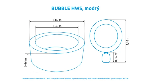 Vírivý bazén Pure Spa - Bubble HWS, modrý