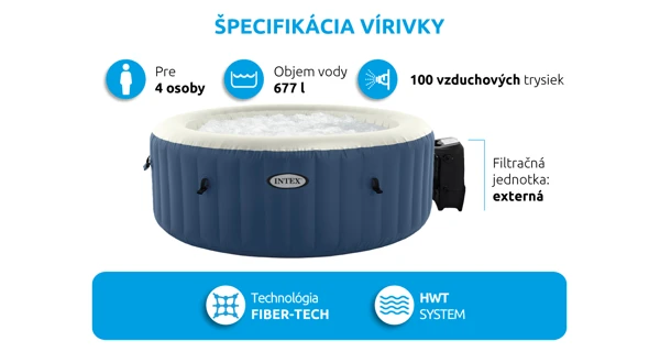 Vírivý bazén Pure Spa - Bubble HWS, modrý