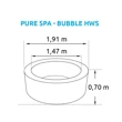 Vírivý bazén Pure Spa - Bubble HWS + Solárna sprcha UNO 20 l