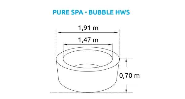 Vírivý bazén Pure Spa - Bubble HWS + Solárna sprcha UNO 20 l