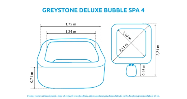 Vírivý bazén Pure Spa Greystone Deluxe Bubble Spa 4 NP