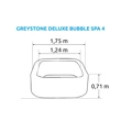 Vírivý bazén Pure Spa Greystone Deluxe Bubble Spa 4 NP + výhodný set príslušenstva