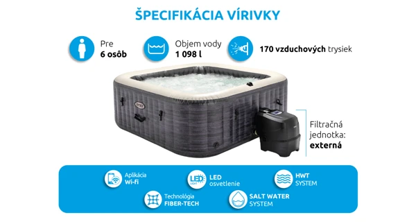 Vírivý bazén Pure Spa Greystone Deluxe Bubble Spa 6 NP
