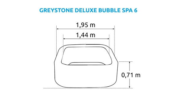 Vírivý bazén Pure Spa Greystone Deluxe Bubble Spa 6 NP + výhodný set príslušenstva
