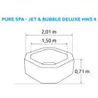 Vírivý bazén Pure Spa - Jet & Bubble Deluxe HWS 4+ Solárna sprcha UNO 35 l hliníková s LED svetlom